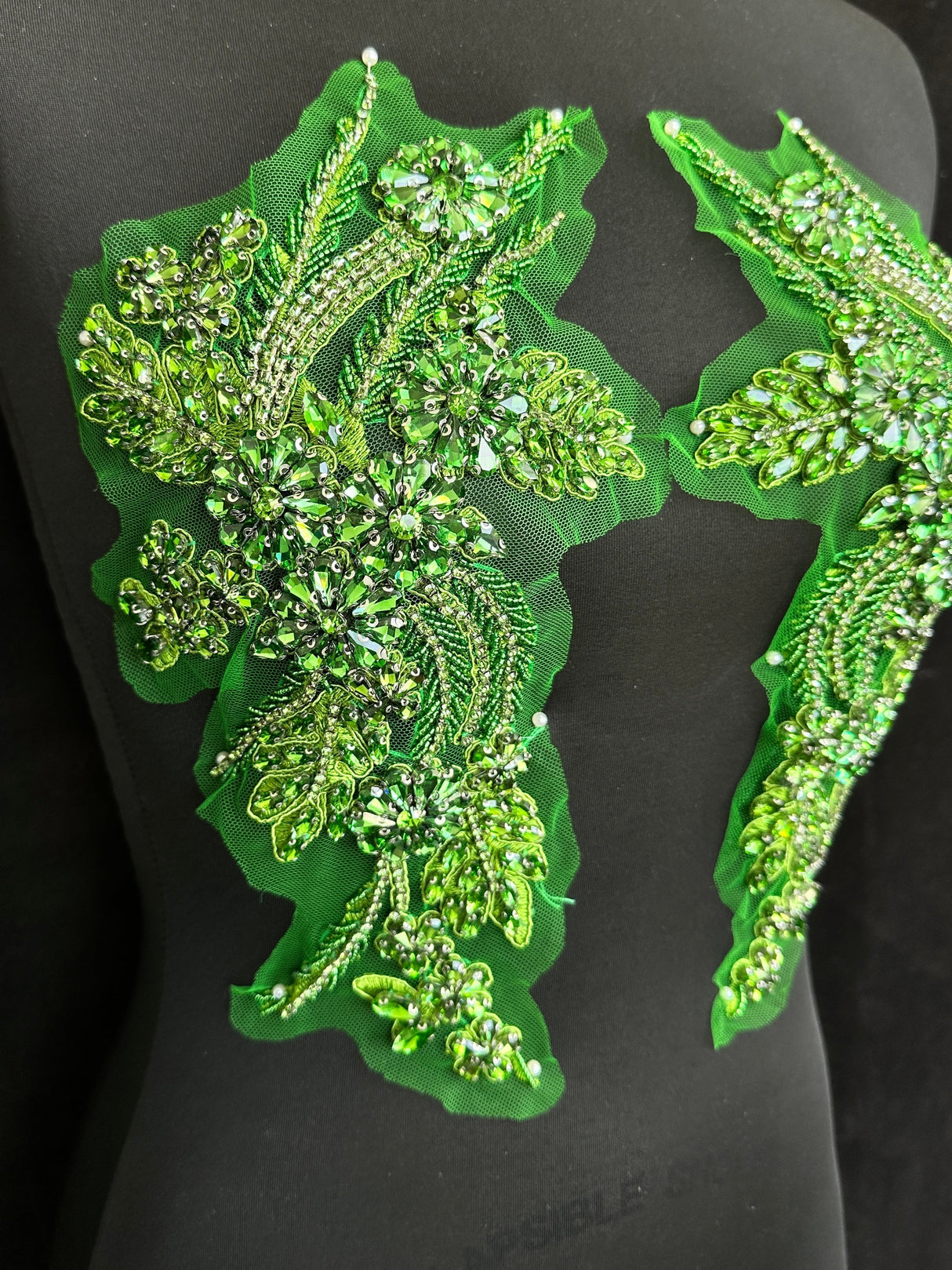 Lime Green Rhinestone Applique