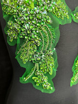 Lime Green Rhinestone Applique