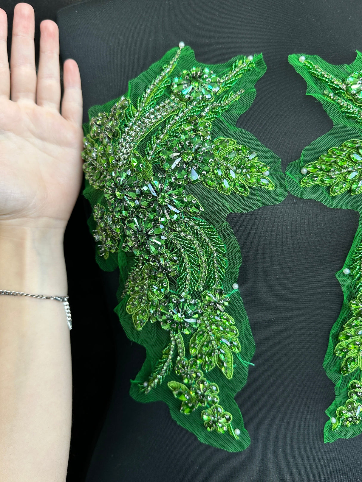 Lime Green Rhinestone Applique