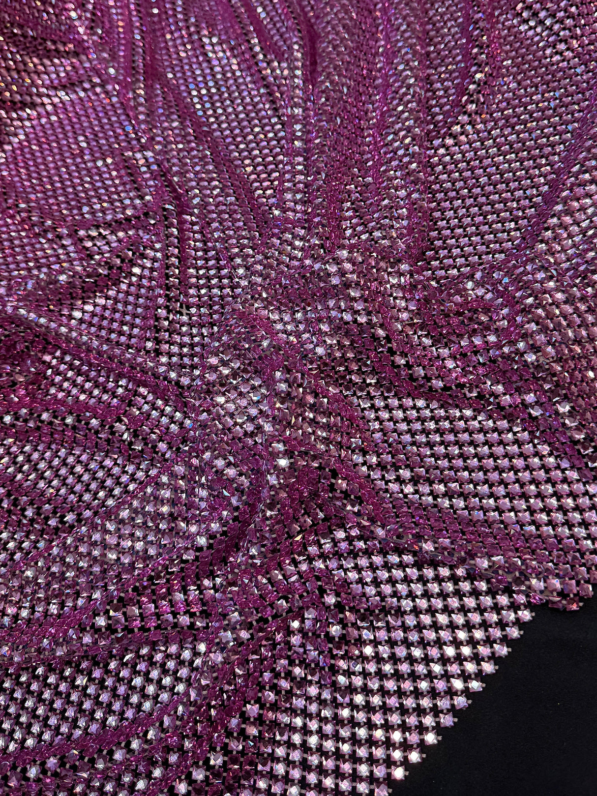 Rhinestone Mesh Pink