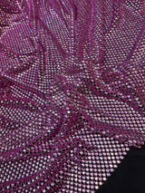 Rhinestone Mesh Pink