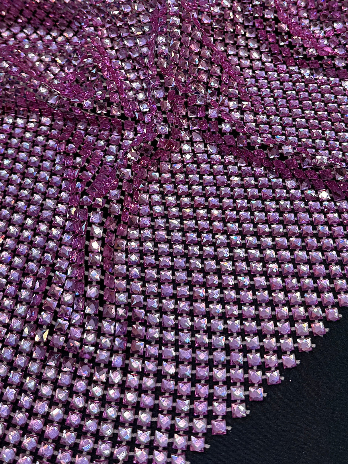 Rhinestone Mesh Pink