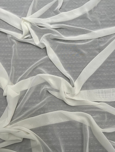 Ivory Shimmer Chiffon