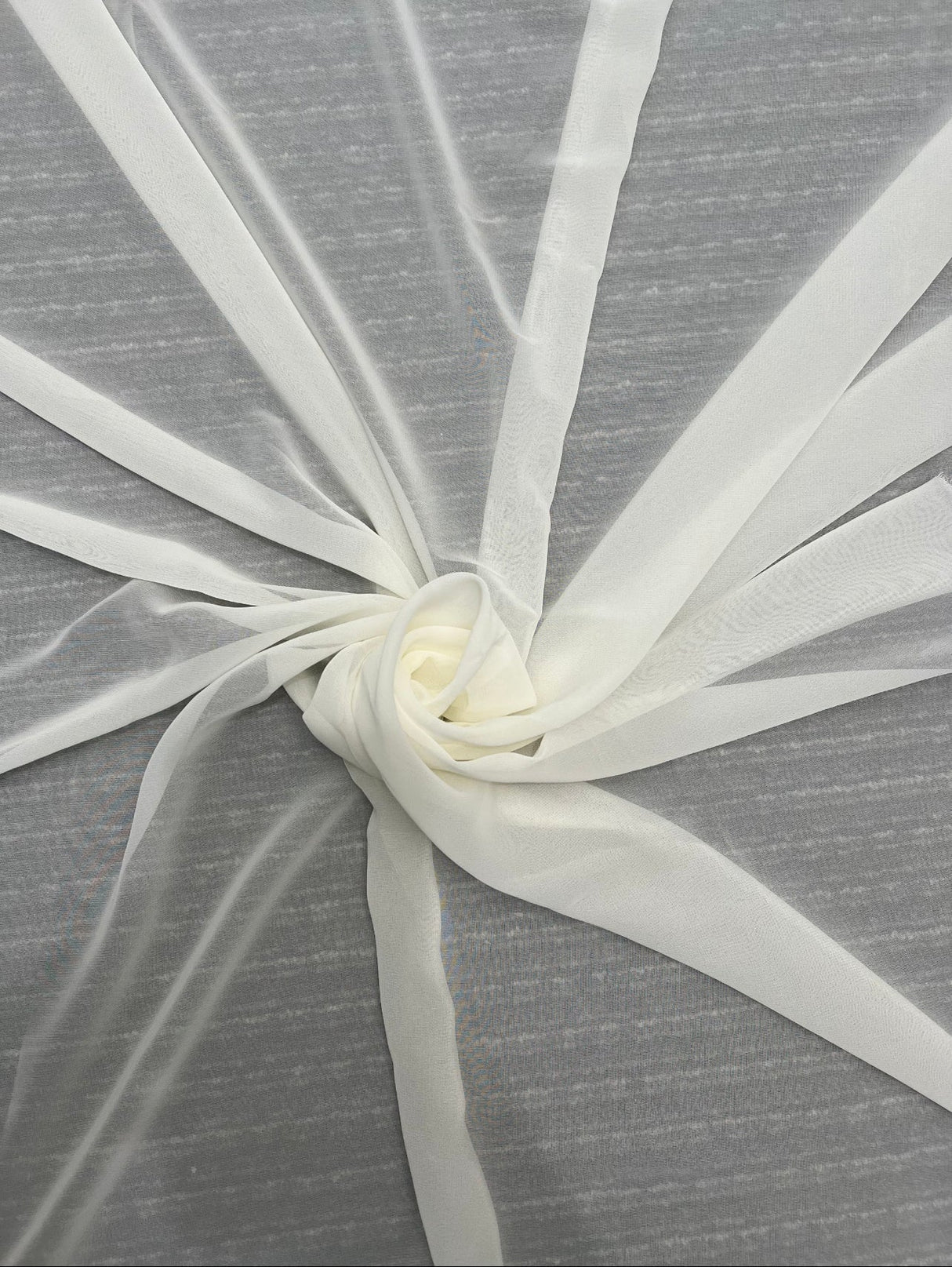 Ivory Shimmer Chiffon