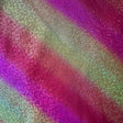 Polyester Spandex Irregular Stripe Rainbow Fabric