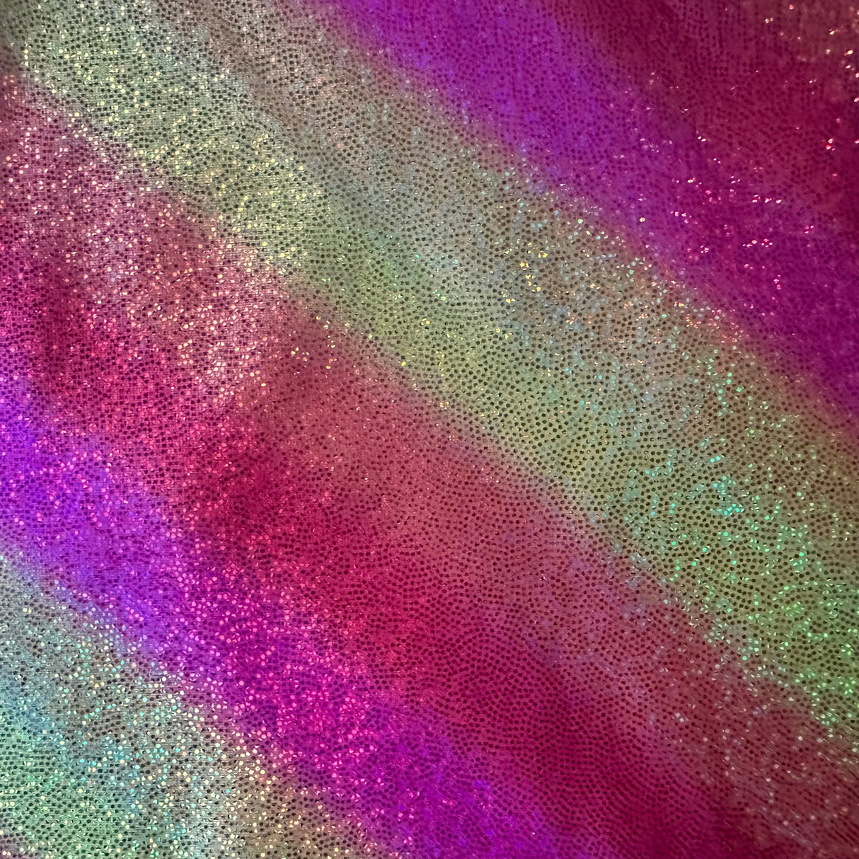 Polyester Spandex Irregular Stripe Rainbow Fabric