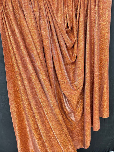 Stretch Metallic Lurex Rust