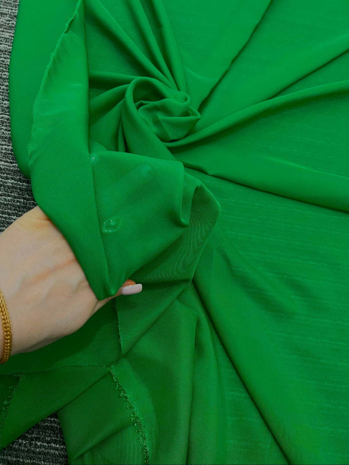 Kelly Green Chiffon