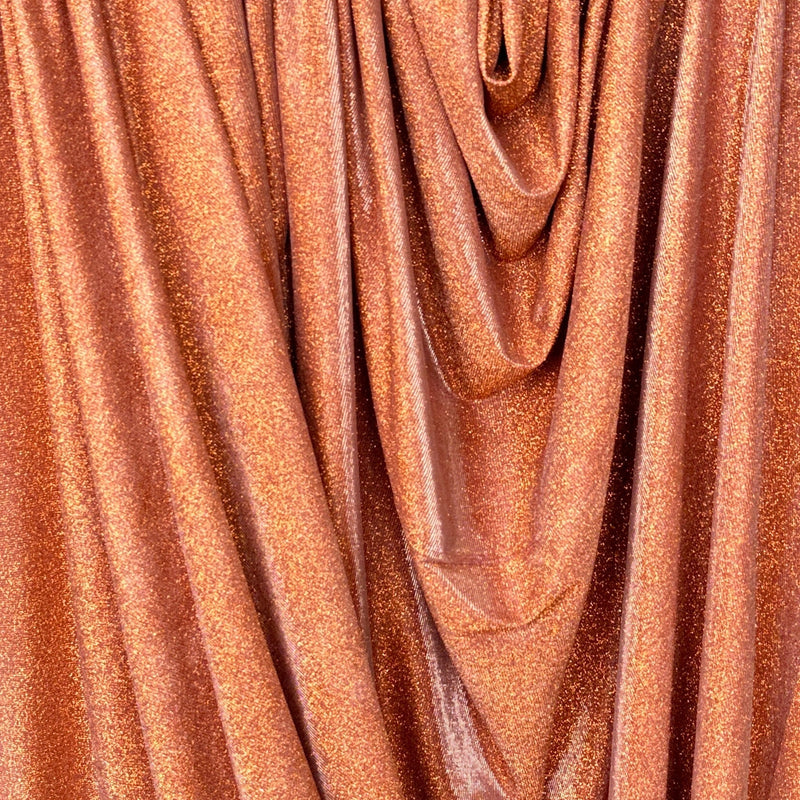 Stretch Metallic Lurex Rust