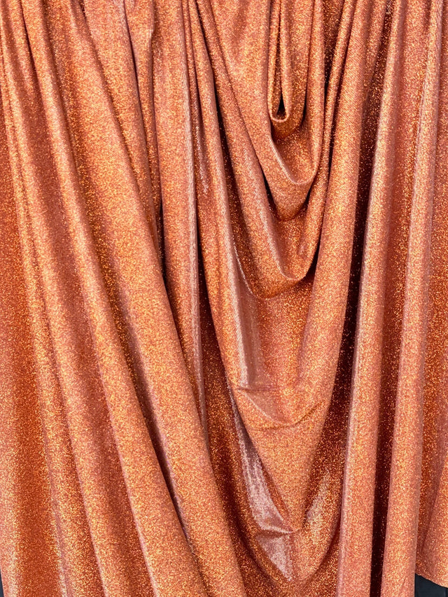 Stretch Metallic Lurex Rust