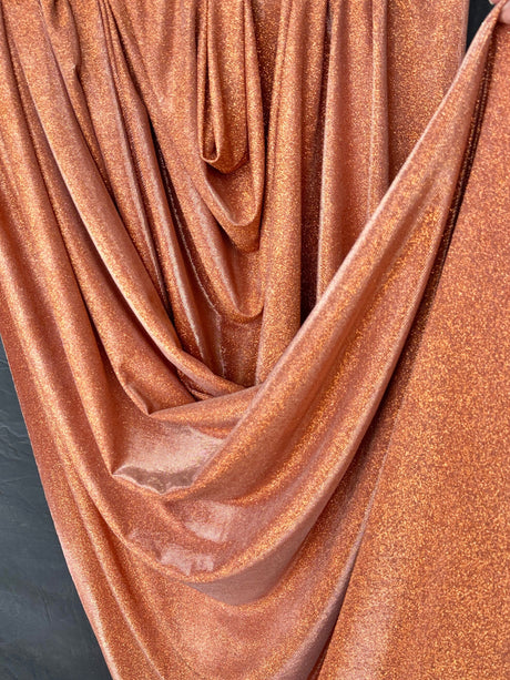 Stretch Metallic Lurex Rust
