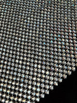 Luxury Rhinestone Mesh Silver