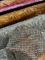 Luxury Rhinestone Mesh Silver