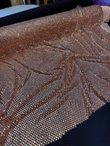 Stretch Rhinestone Mesh Blush