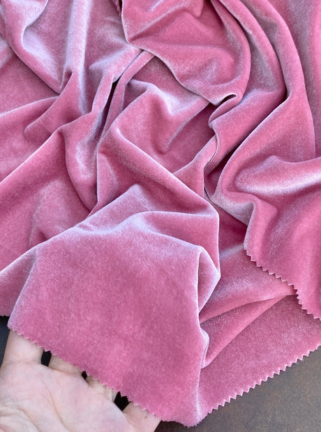 Stretch Velvet Dusty Rose