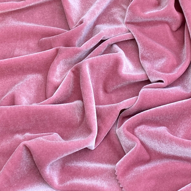 Stretch Velvet Dusty Rose