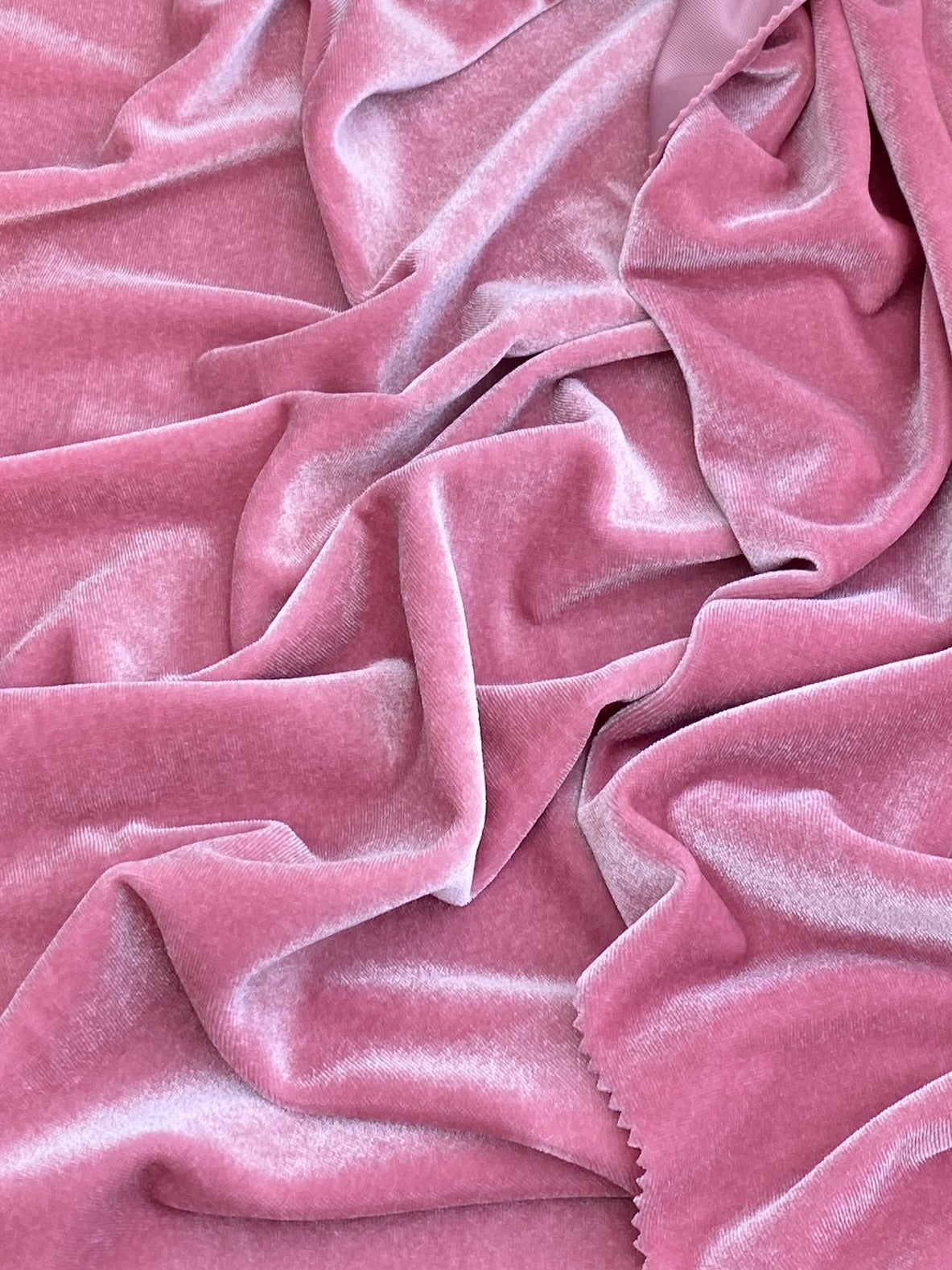 Stretch Velvet Dusty Rose