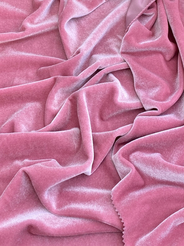 Stretch Velvet Dusty Rose