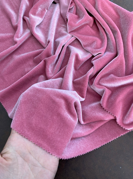 Stretch Velvet Dusty Rose