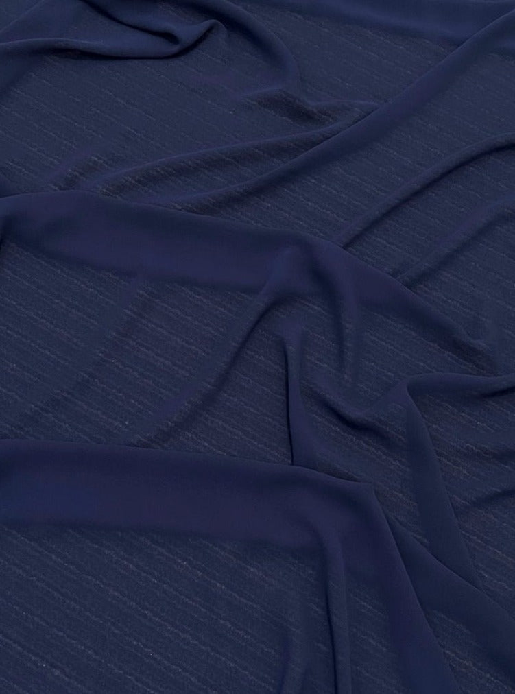 Navy Chiffon