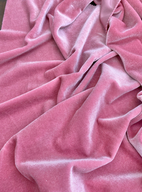 Stretch Velvet Dusty Rose