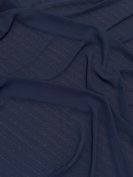 Navy Chiffon