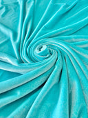 Stretch Velvet Tiffany Blue