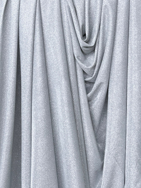 Light Silver Stretch Metallic Lurex