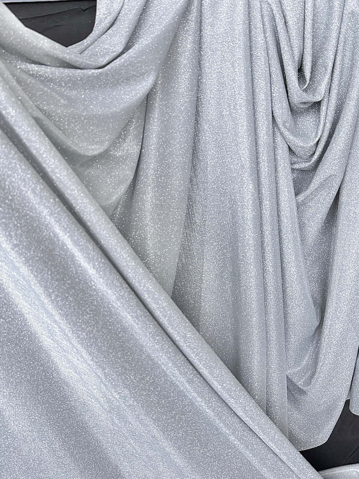 Light Silver Stretch Metallic Lurex