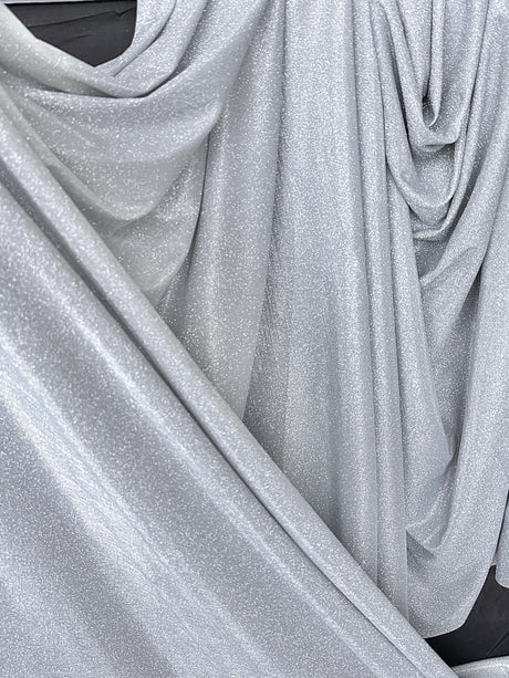 Light Silver Stretch Metallic Lurex