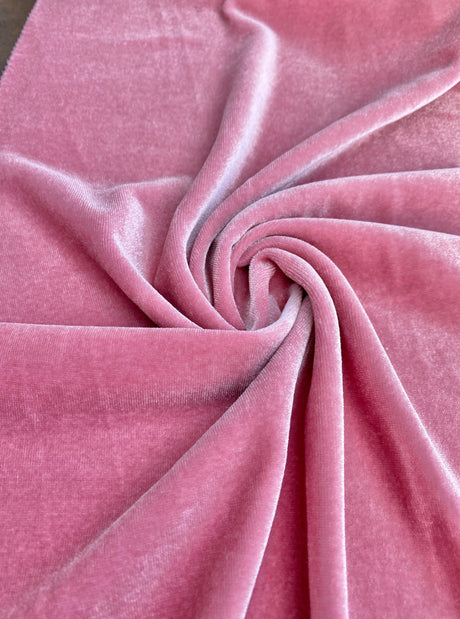 Stretch Velvet Dusty Rose