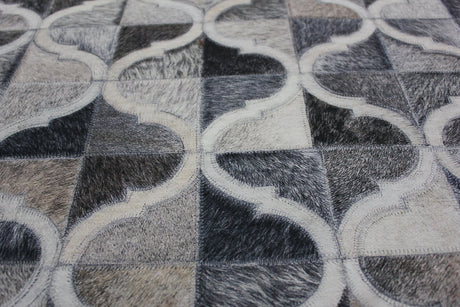 Joy Collection Polyester Printed Rug - Geometric Patch Work, Contemporary Earth Tones (5' X 7')