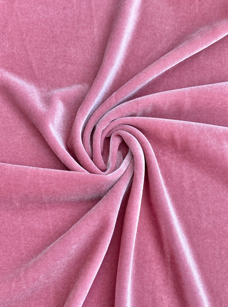 Stretch Velvet Dusty Rose