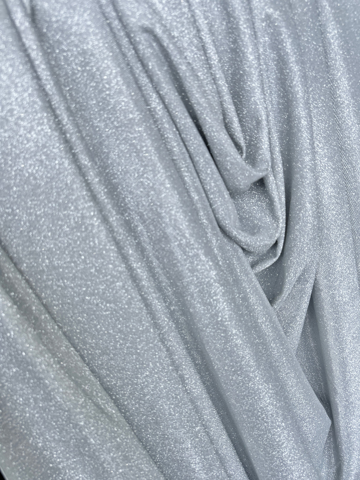 Light Silver Stretch Metallic Lurex