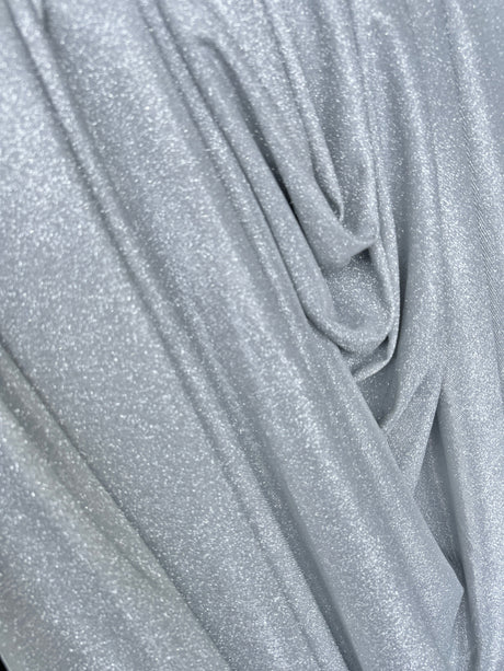 Light Silver Stretch Metallic Lurex