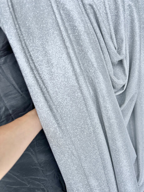 Light Silver Stretch Metallic Lurex