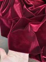 Stretch Velvet Burgundy