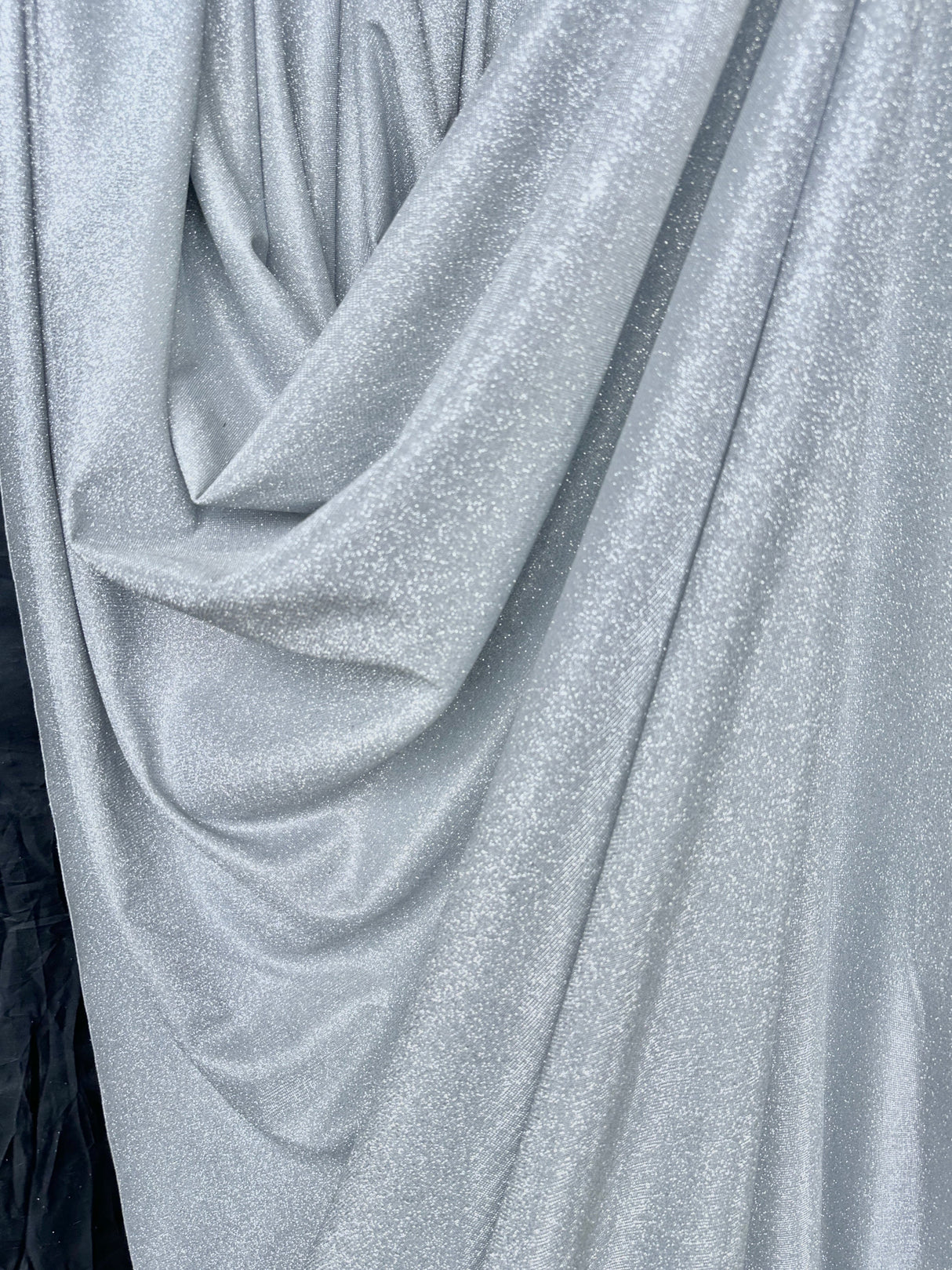 Light Silver Stretch Metallic Lurex