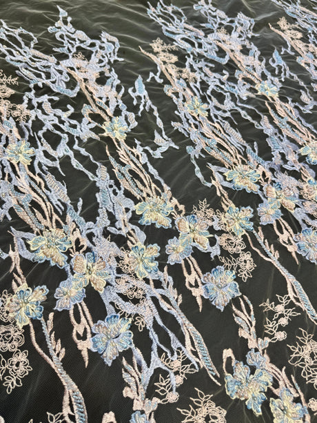 Pearl Beaded Floral Embroidery Lace