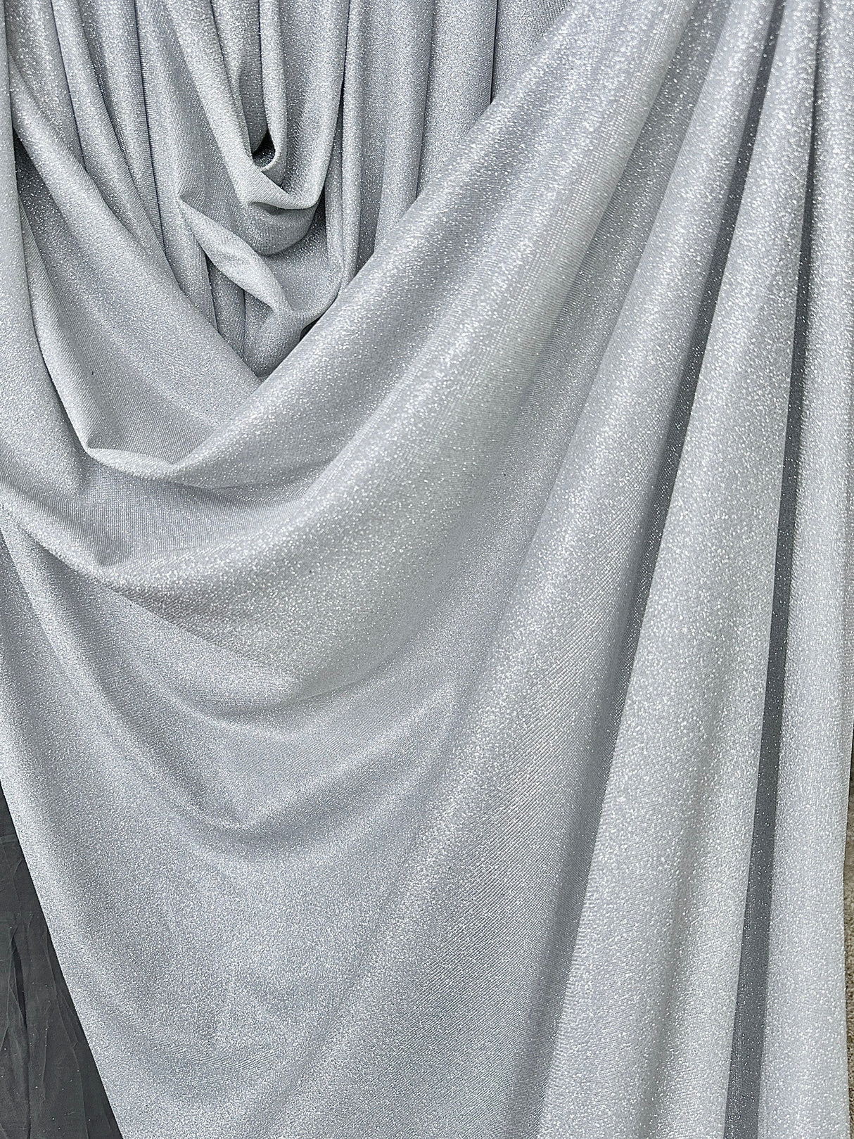 Light Silver Stretch Metallic Lurex