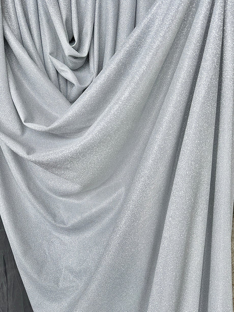 Light Silver Stretch Metallic Lurex