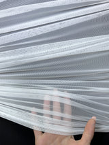 White 4 Way Stretch Power Mesh