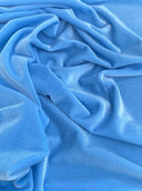 Baby Blue Stretch Velvet