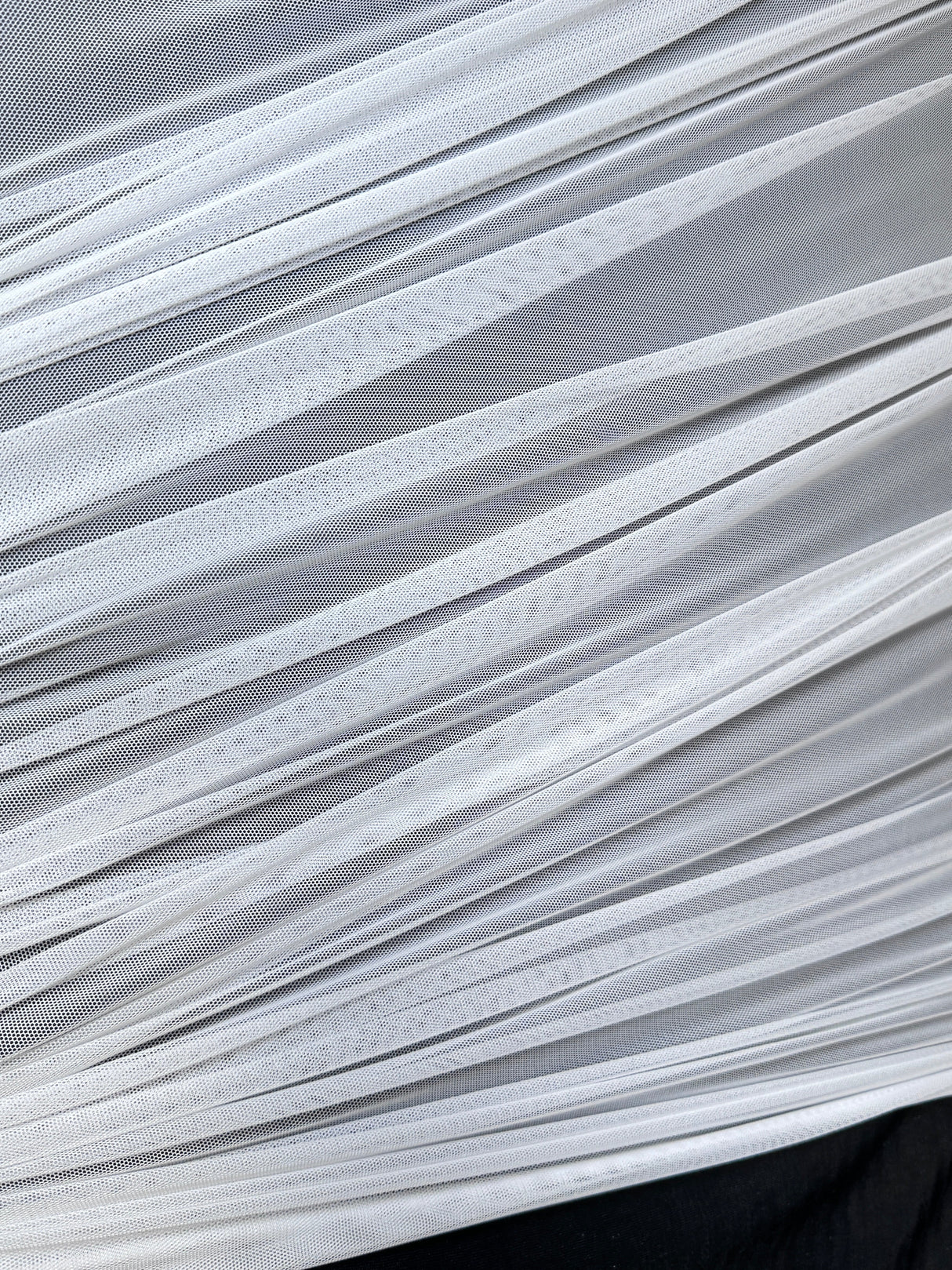 White 4 Way Stretch Power Mesh
