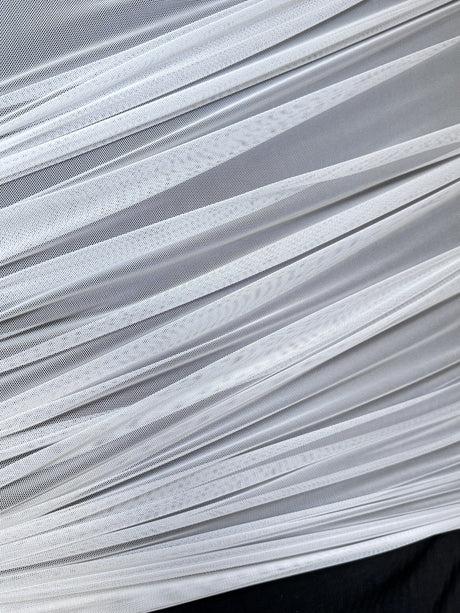 White 4 Way Stretch Power Mesh