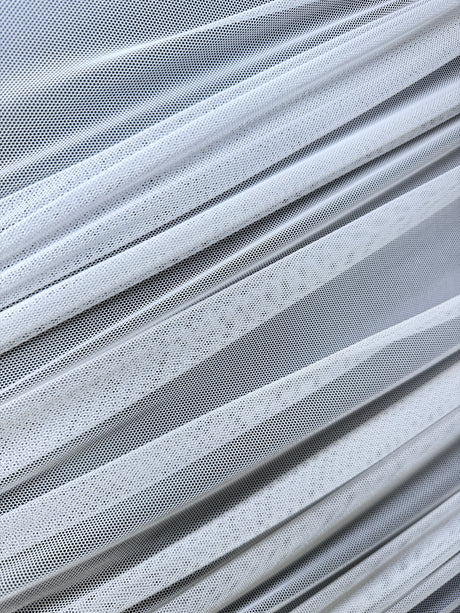 White 4 Way Stretch Power Mesh