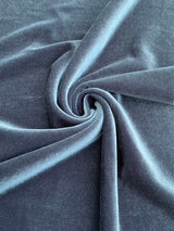Stretch Velvet Charcoal