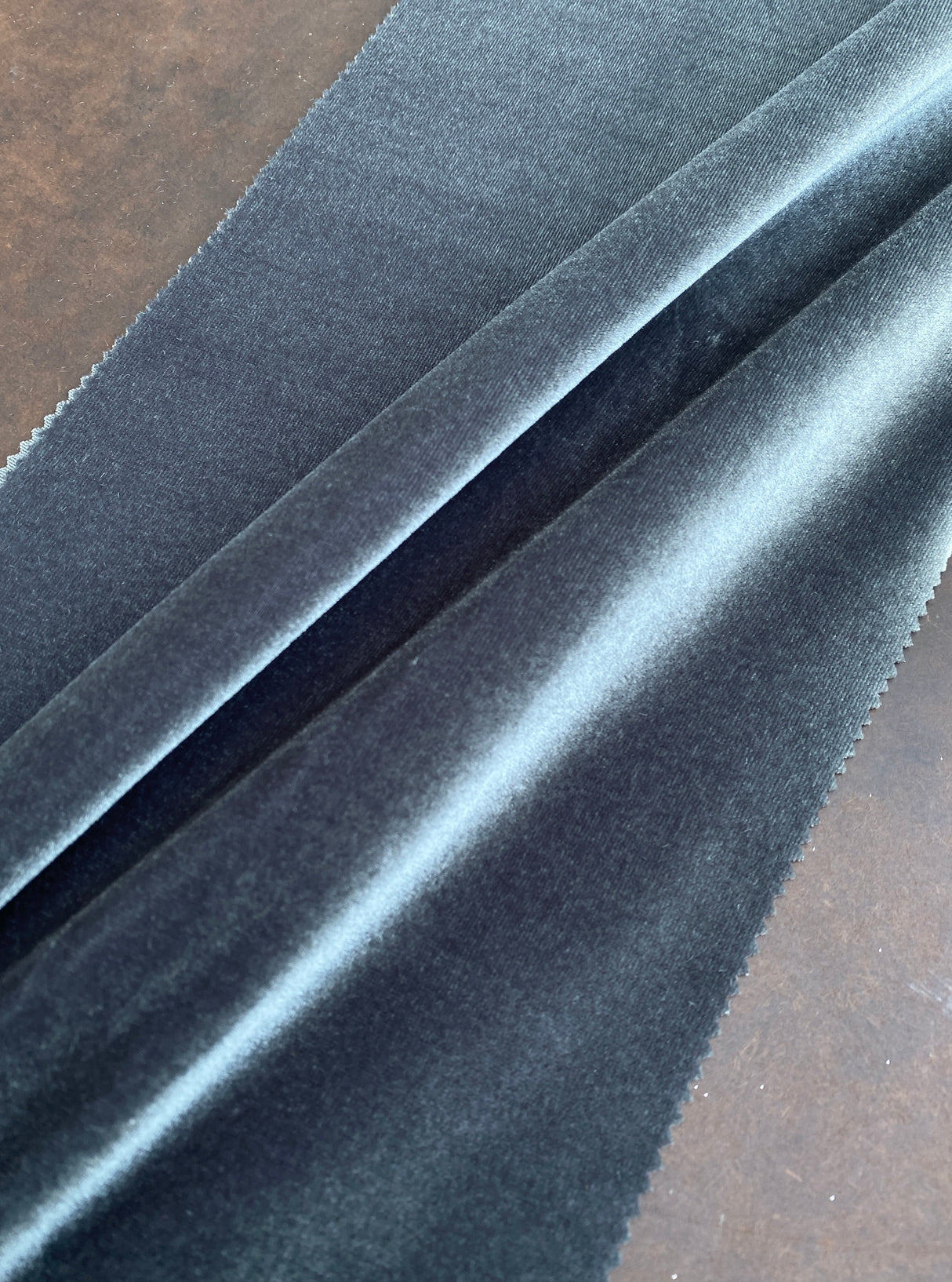 Stretch Velvet Charcoal