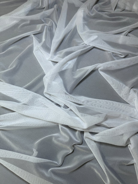 White 4 Way Stretch Power Mesh