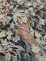 Pearl Beaded Floral Embroidery Lace